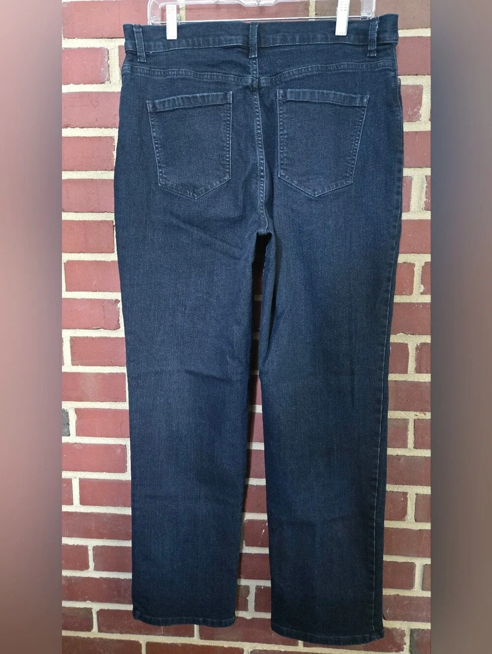Gloria Vanderbilt Amanda Jeans Women's 14 Dark Wash High Rise Straight Stretch